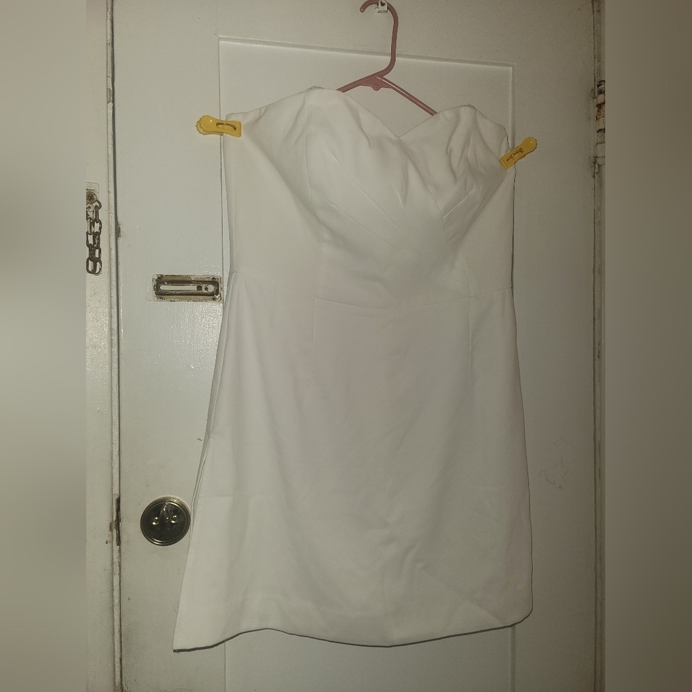 LILLY PULITZER KYLO STRAPLESS SKIRTED ROMPER DRESS RESORT WHITE 14 NWOT